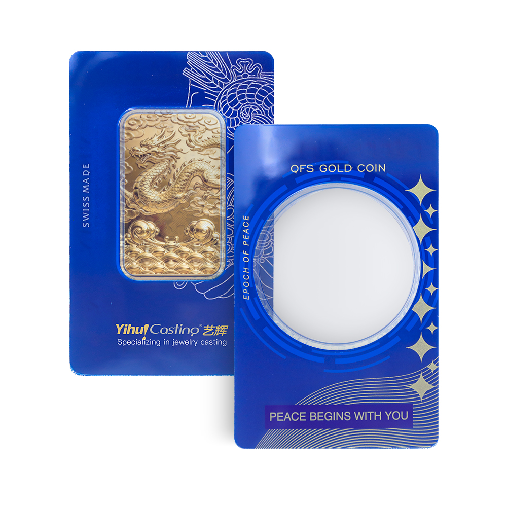 Yihui Custom Gold Coin Plastic Box,Multi-Size Clear Gift Packaging for Precious Metal Commemorative Coins